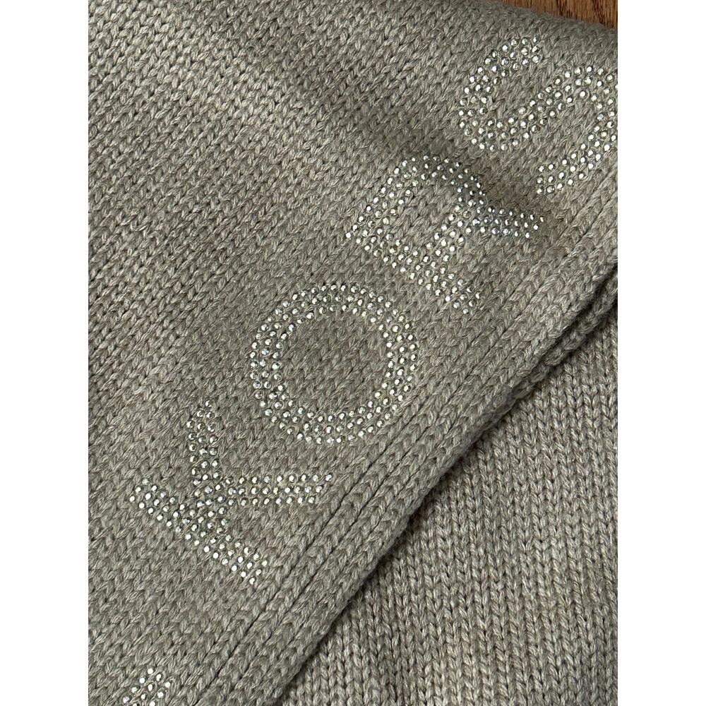 Michael Kors Knitted Scarf Camel Gold Studded Logo One Size New with tags‎ - Picture 2 of 4